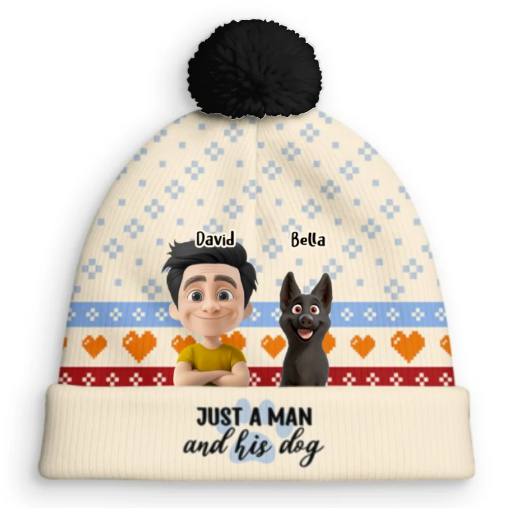 Just You And Me - Personalized Custom Bobble Beanie Hat - Image 9