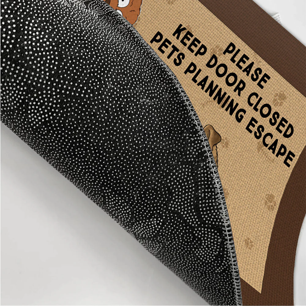 Keep Door Closed Pets - Personalized Custom Doormat - Image 5