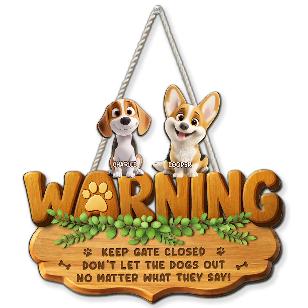 Keep Gate Closed - Personalized Custom 3D Effect Wood Sign