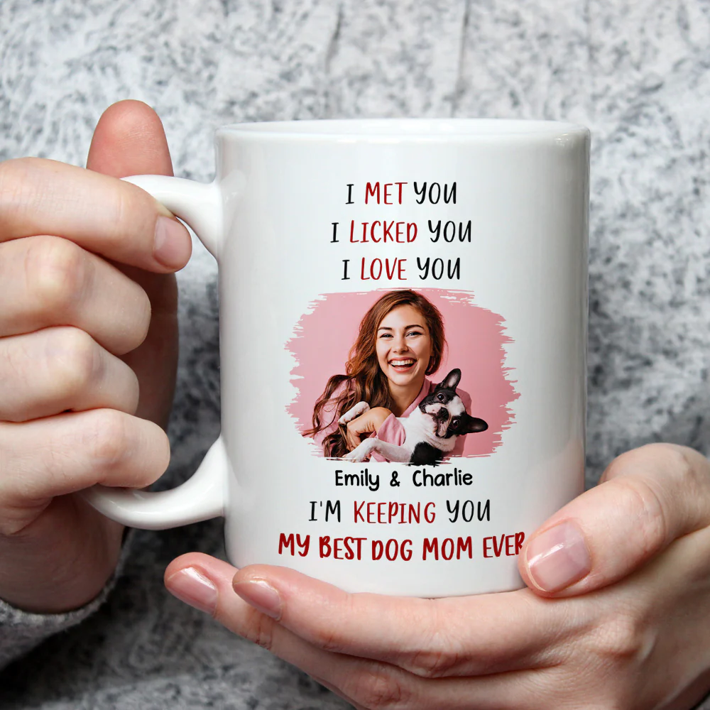 Keeping My Best Dog Mom Photo - Personalized Custom Coffee Mug - Image 2