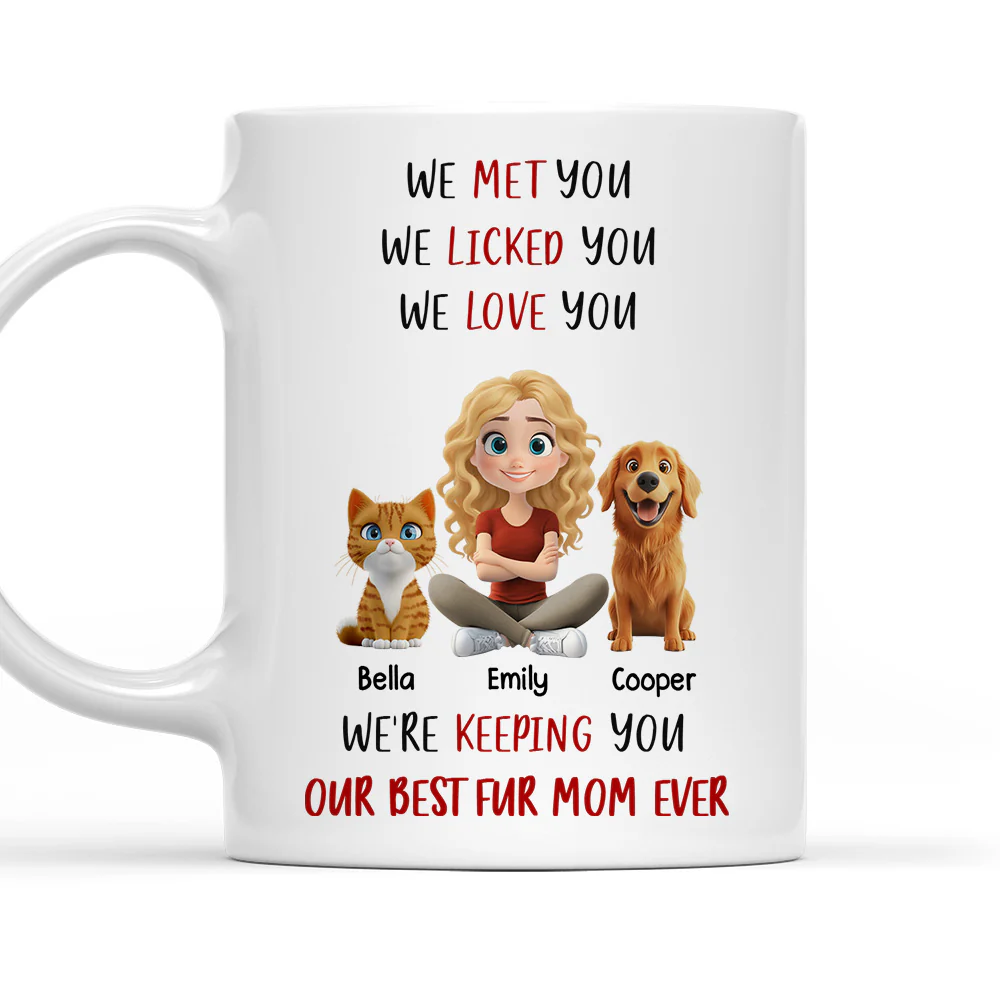 Keeping My Best Fur Mom - Personalized Custom Coffee Mug