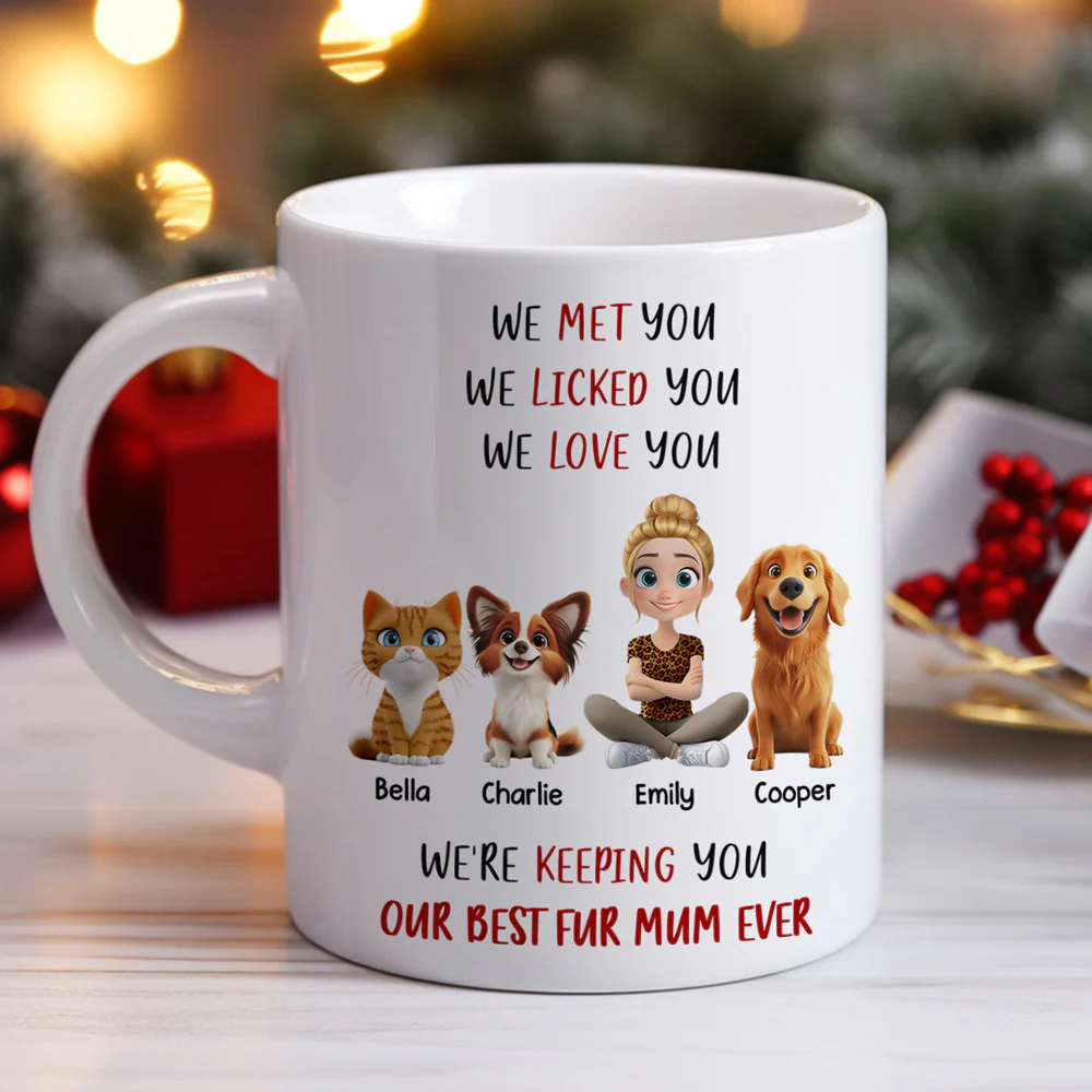 Keeping My Best Fur Mom - Personalized Custom Coffee Mug - Image 4