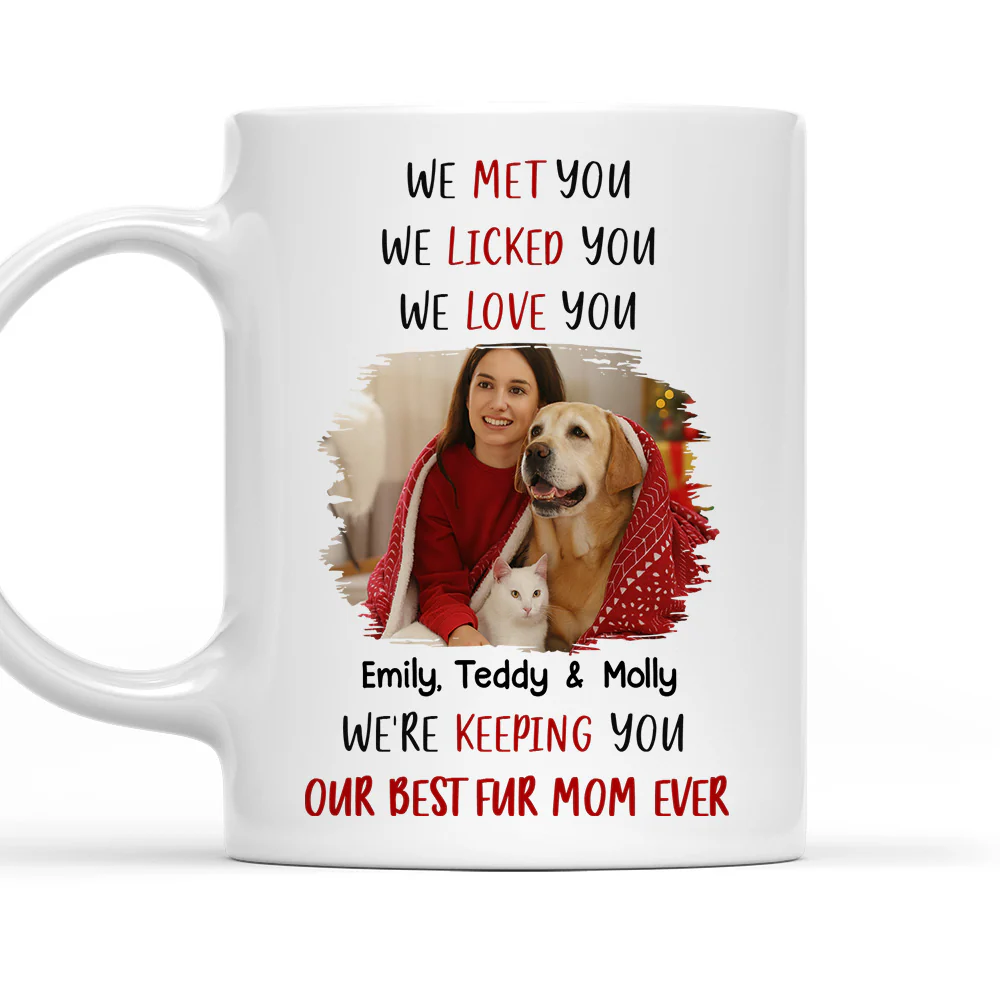 Keeping My Best Fur Mom Photo - Personalized Custom Coffee Mug