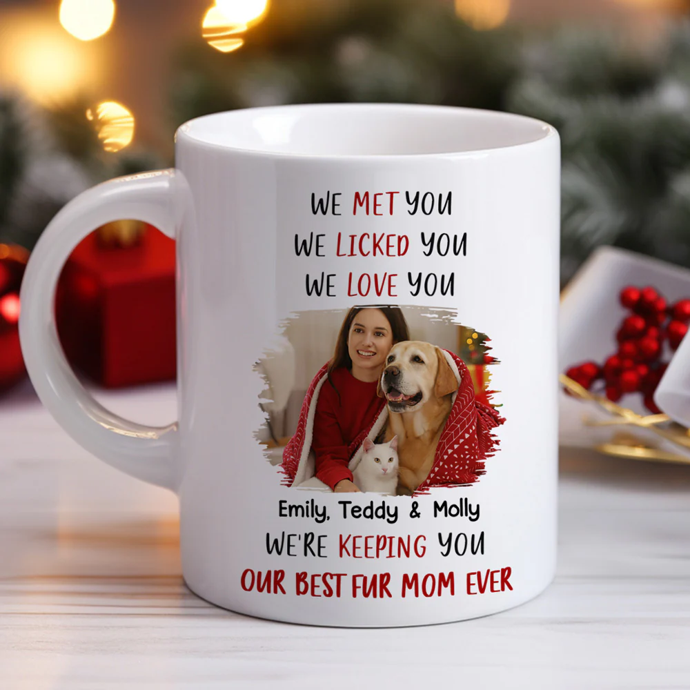 Keeping My Best Fur Mom Photo - Personalized Custom Coffee Mug - Image 2