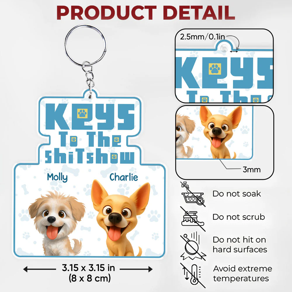 Keys To The Show - Personalized Custom Acrylic Keychain - Image 5