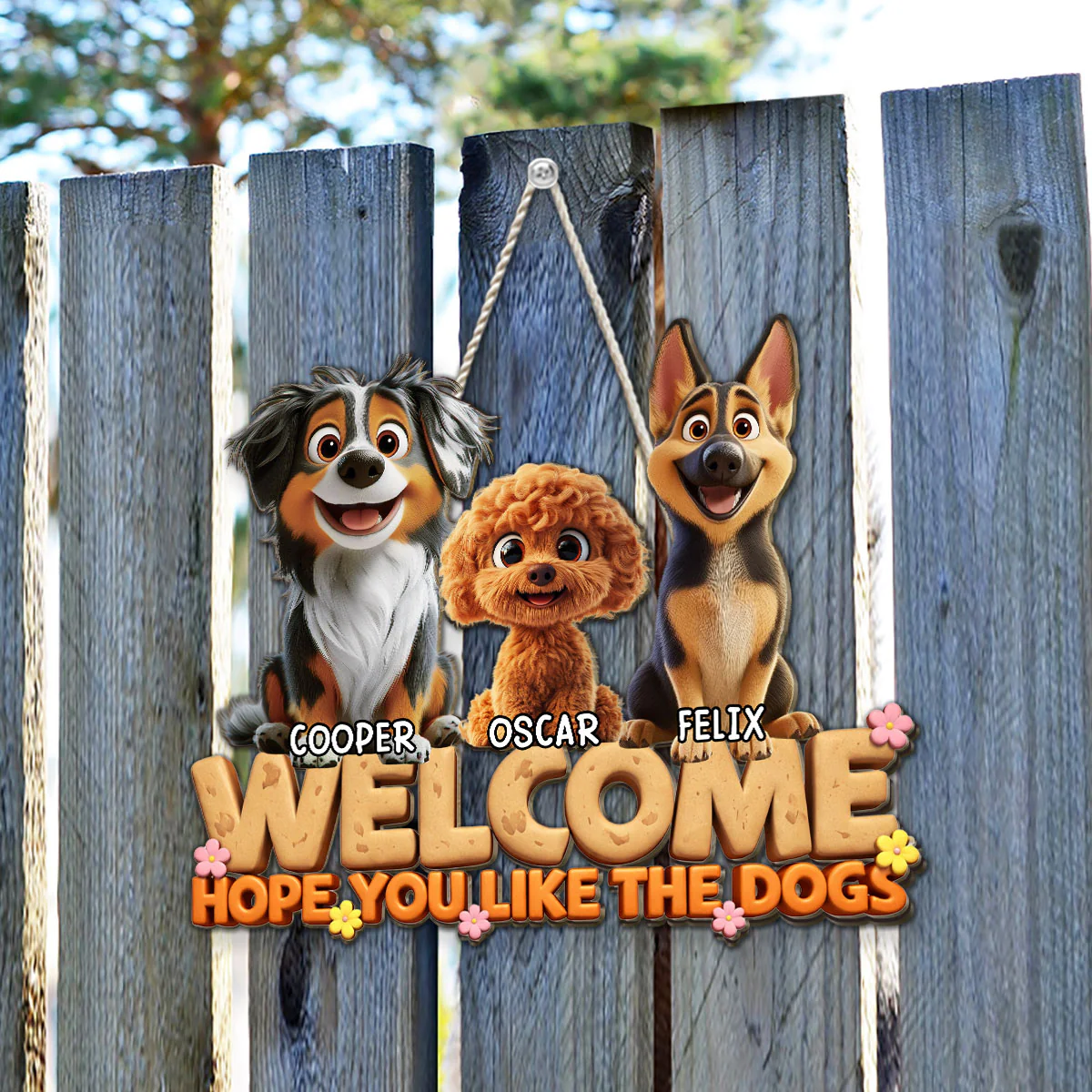 Knock Right Here - Personalized Custom 3D Effect Wood Sign - Image 5