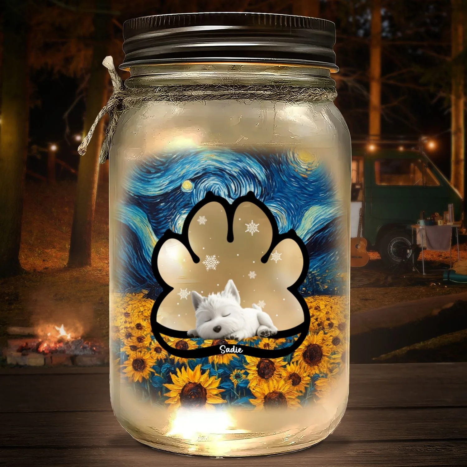 Lay Here With Me - Personalized Custom Mason Jar Light - Image 5
