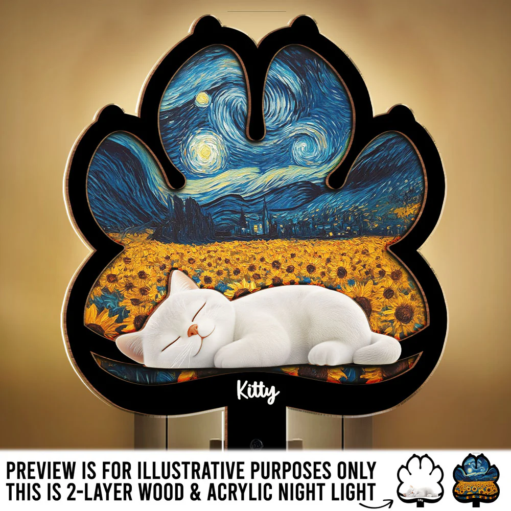 Lay Here With Me Pet Ver - Personalized Custom Wood And Acrylic Night Light - Image 6