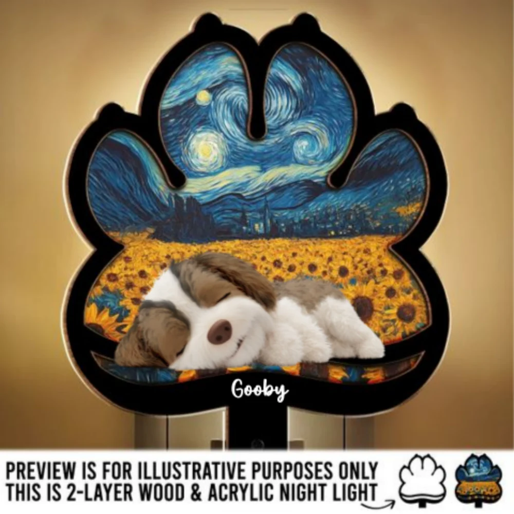 Lay Here With Me Pet Ver - Personalized Custom Wood And Acrylic Night Light - Image 7
