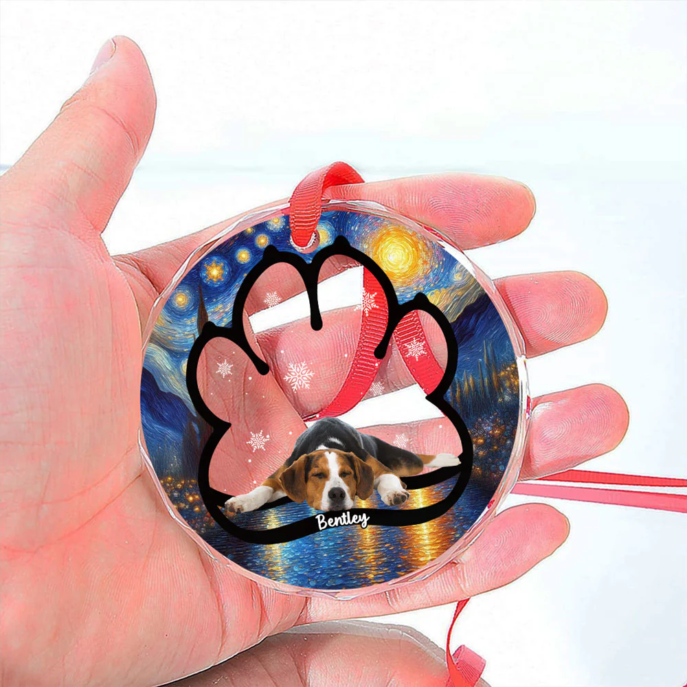 Lay Here With Me Photo - Personalized Custom Glass Ornament - Image 2