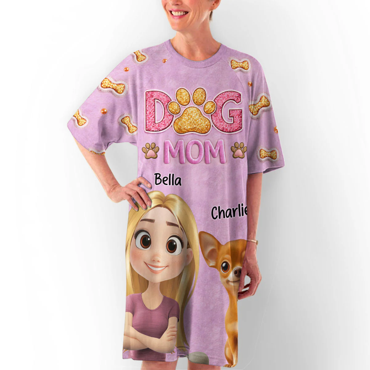 Let Me say It - Personalized Custom 3/4 Sleeve Dress - Image 4
