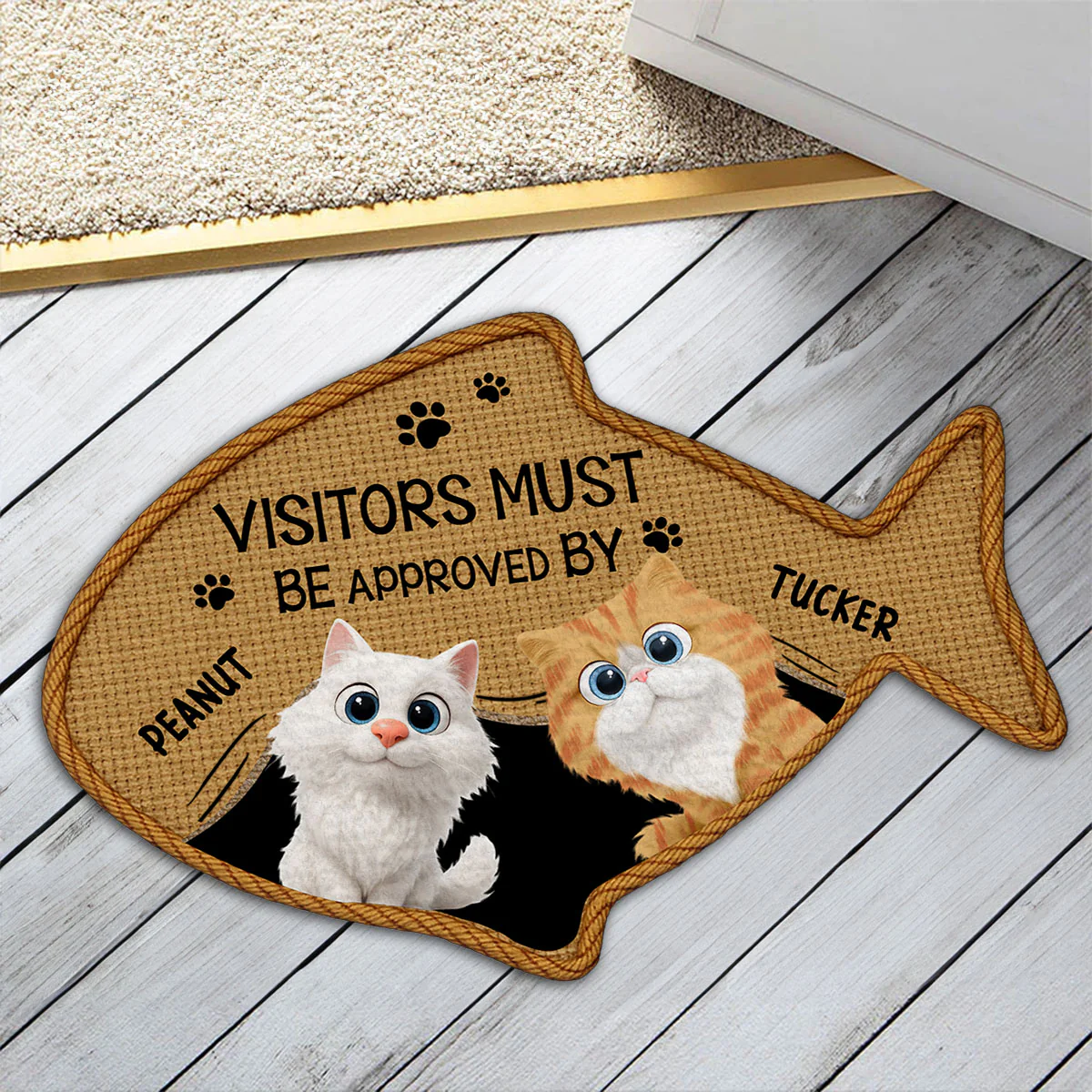Let The Cats See - Personalized Custom Doormat - Image 2