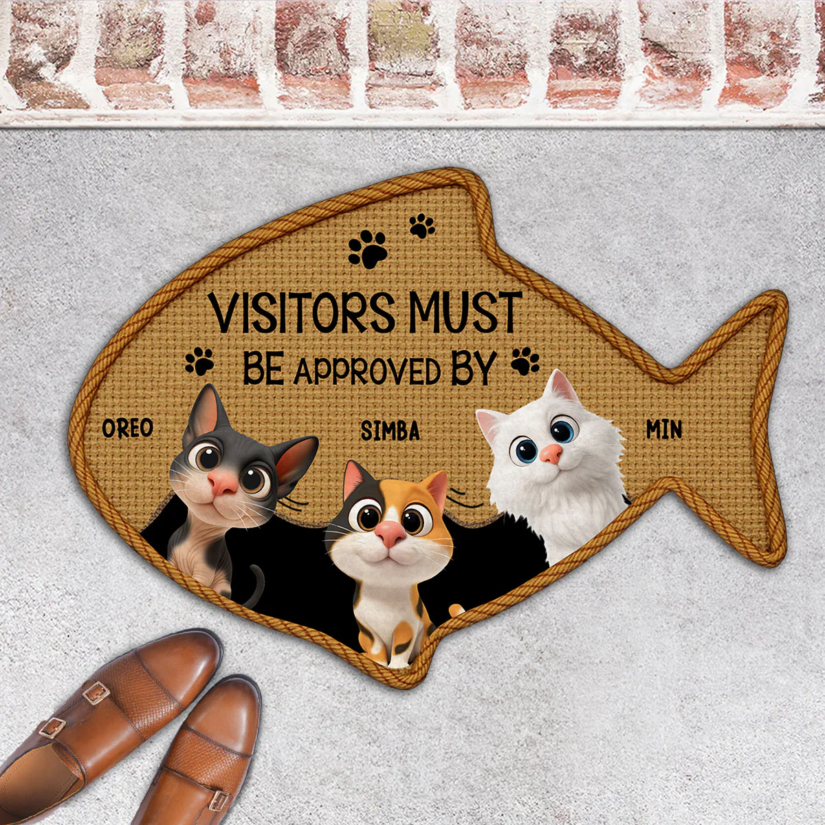 Let The Cats See - Personalized Custom Doormat - Image 3