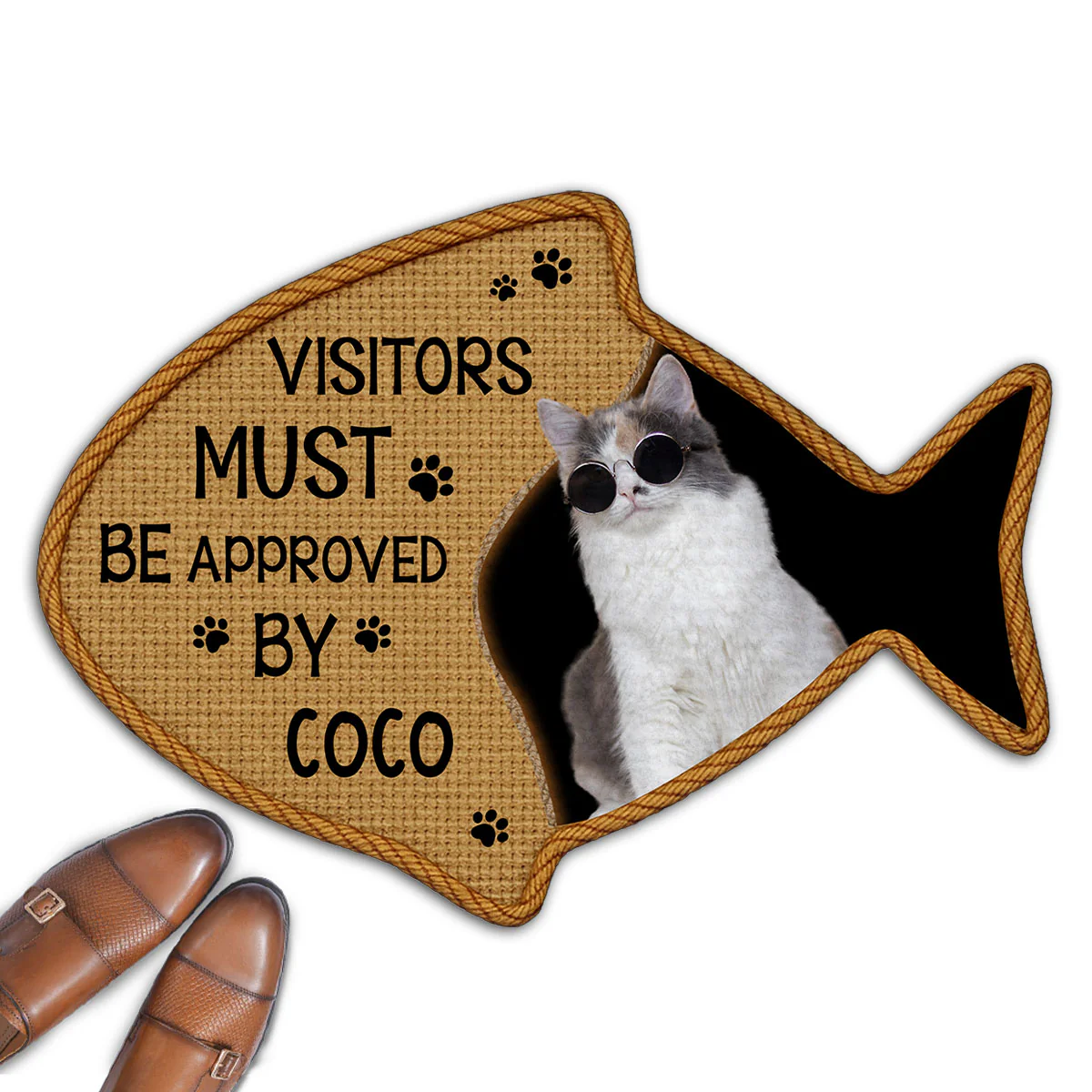 Let The Cats See Photo - Personalized Custom Doormat