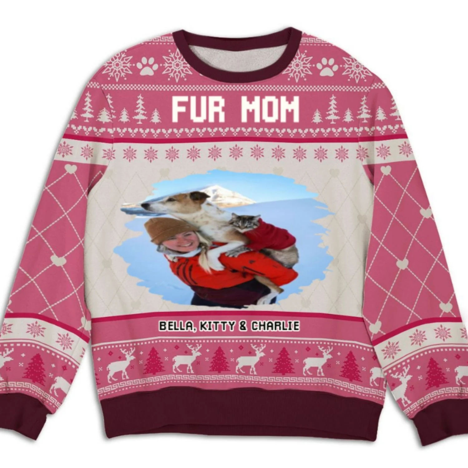 Let Us Be Photo - Personalized Custom All-Over-Print Sweatshirt - Image 2