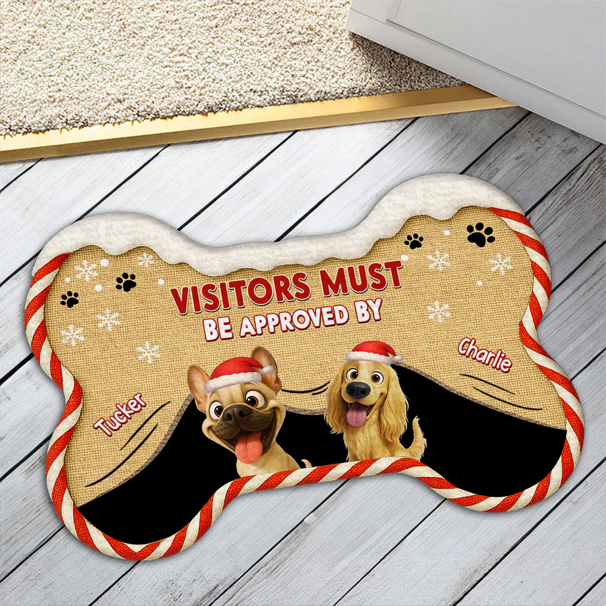 Let Us See Snow Ver - Personalized Custom Doormat - Image 2
