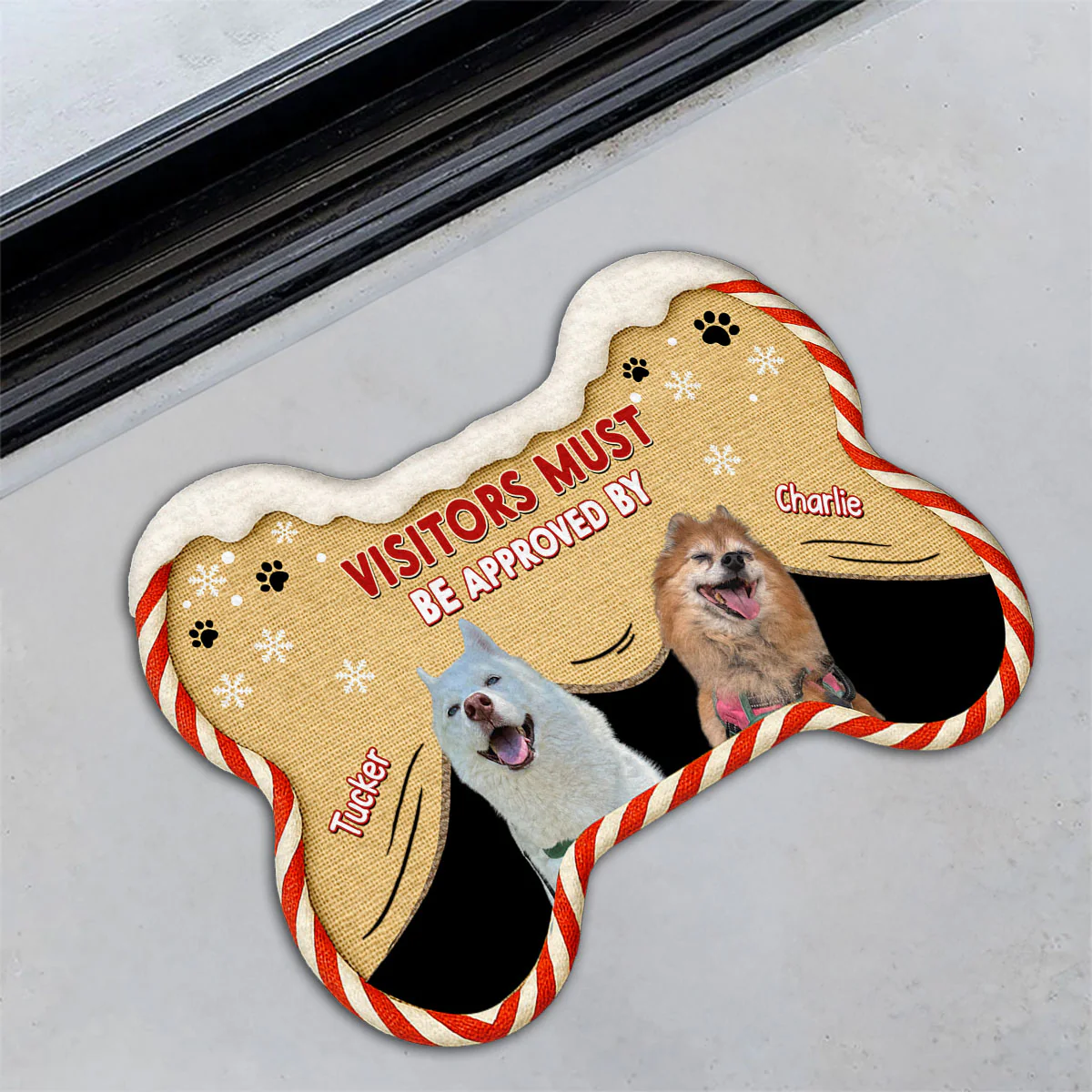 Let Us See Snow Ver Photo - Personalized Custom Doormat - Image 2