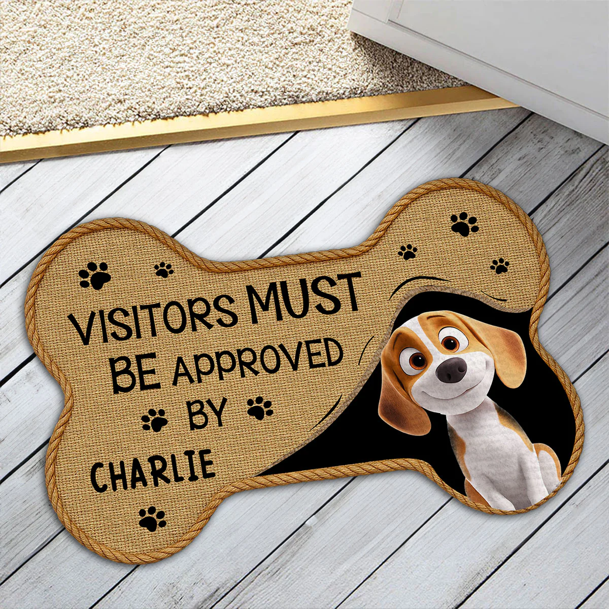 Let Us See Version 2 - Personalized Custom Doormat - Image 2
