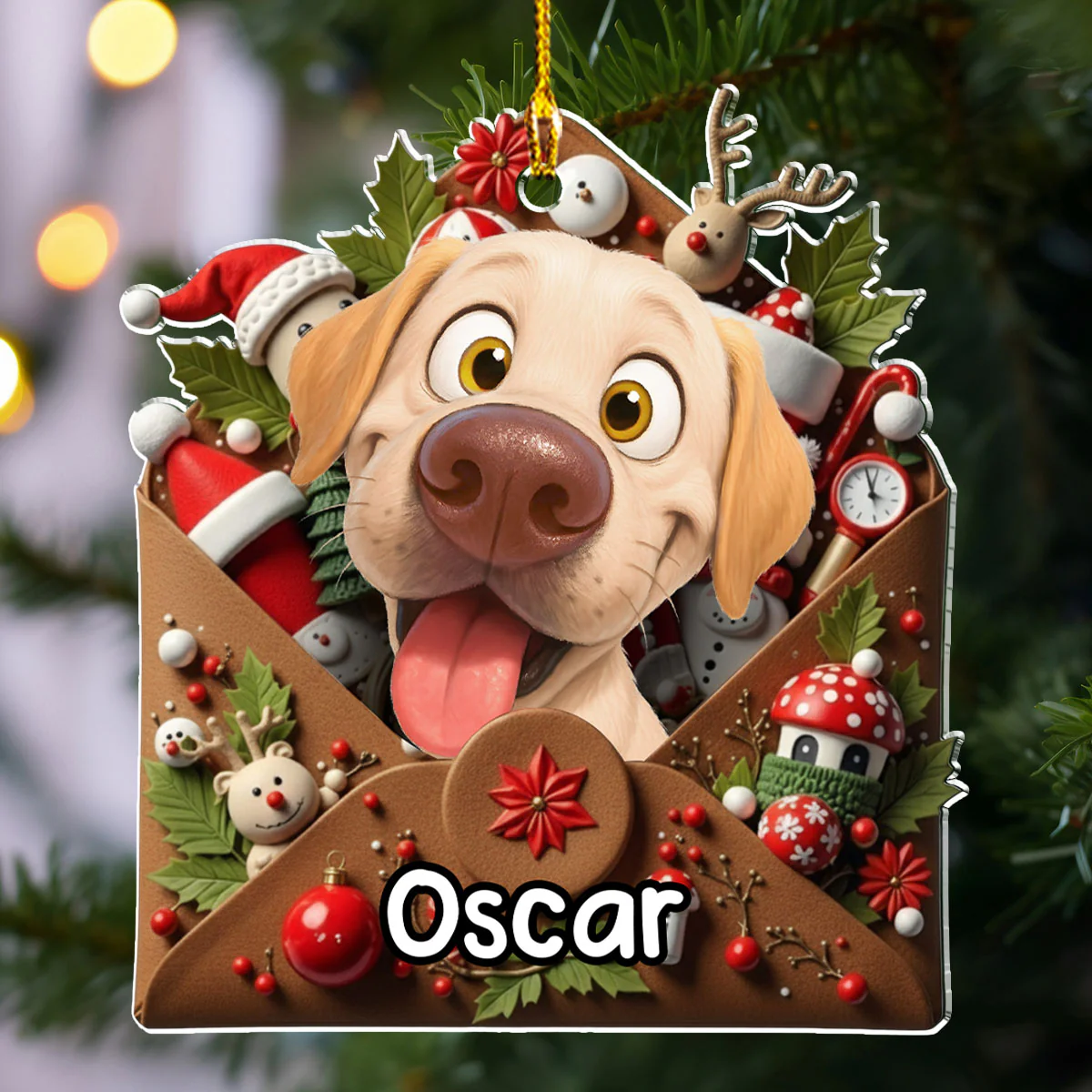 Letter To You - Personalized Custom 3D Effect Acrylic Ornament - Image 3