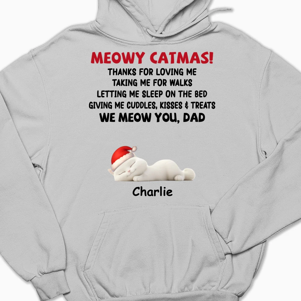 Letting Me Sleep With Cat Mom Dad - Personalized Custom Hoodie - Image 6