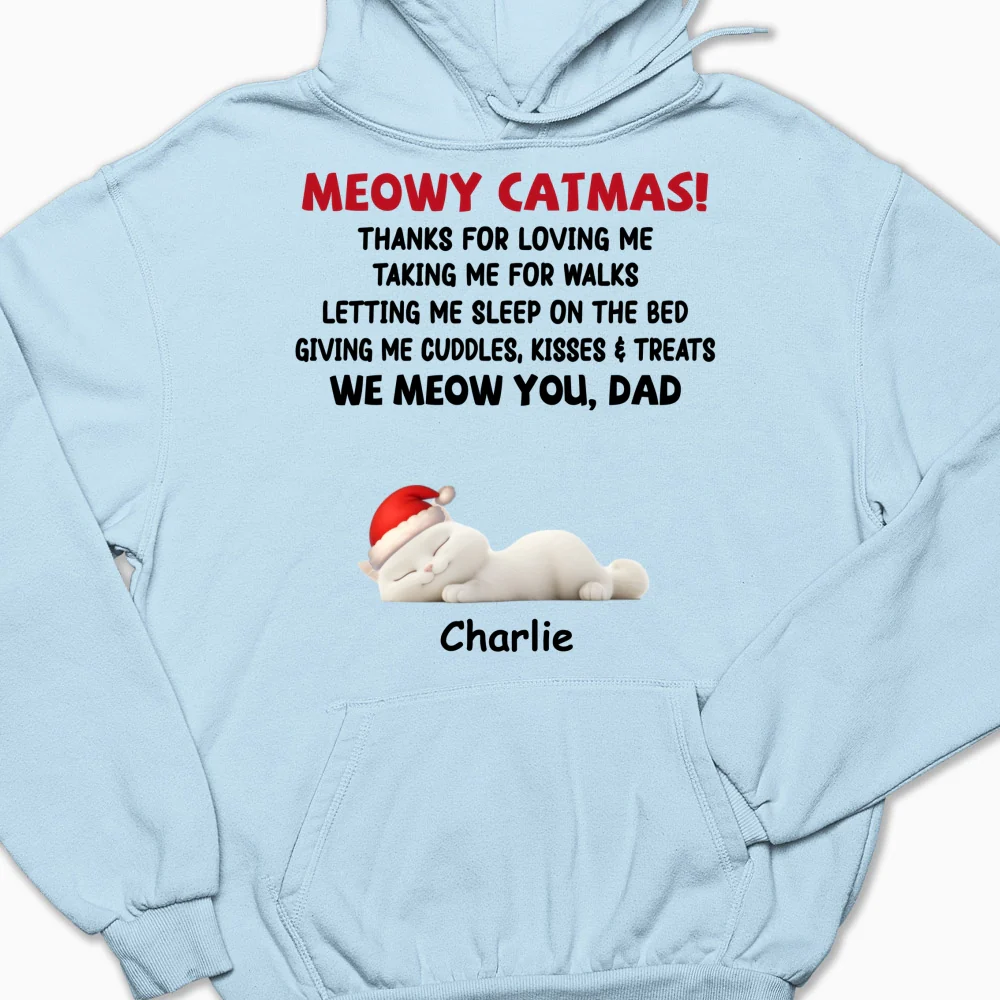 Letting Me Sleep With Cat Mom Dad - Personalized Custom Hoodie - Image 7