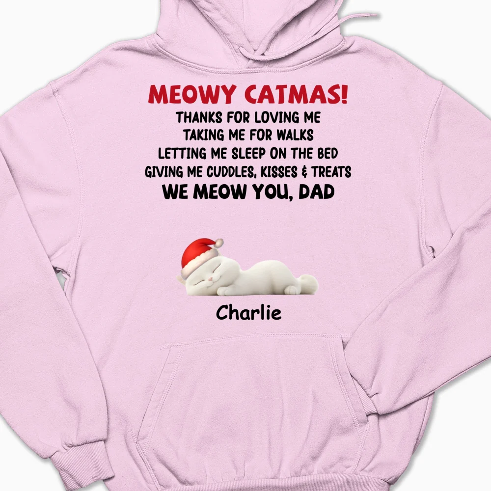 Letting Me Sleep With Cat Mom Dad - Personalized Custom Hoodie - Image 8