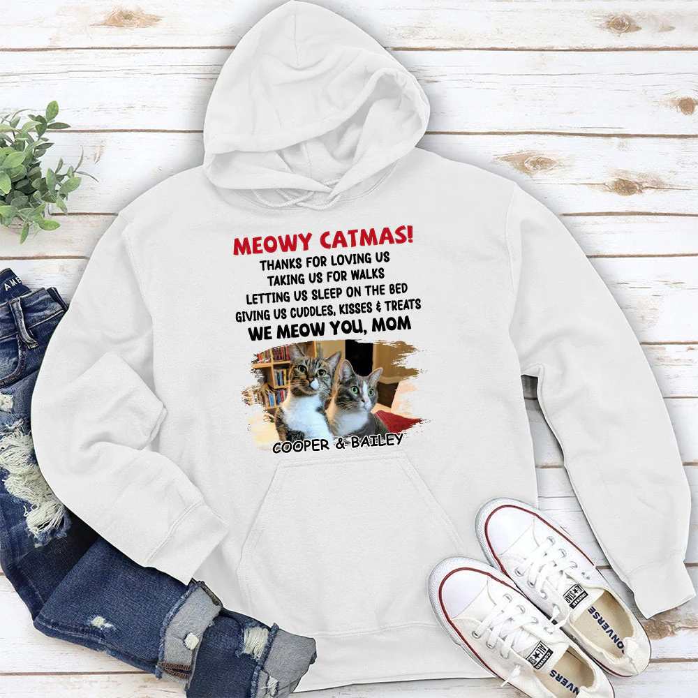 Letting Me Sleep With Cat Mom Dad Photo - Personalized Custom Hoodie