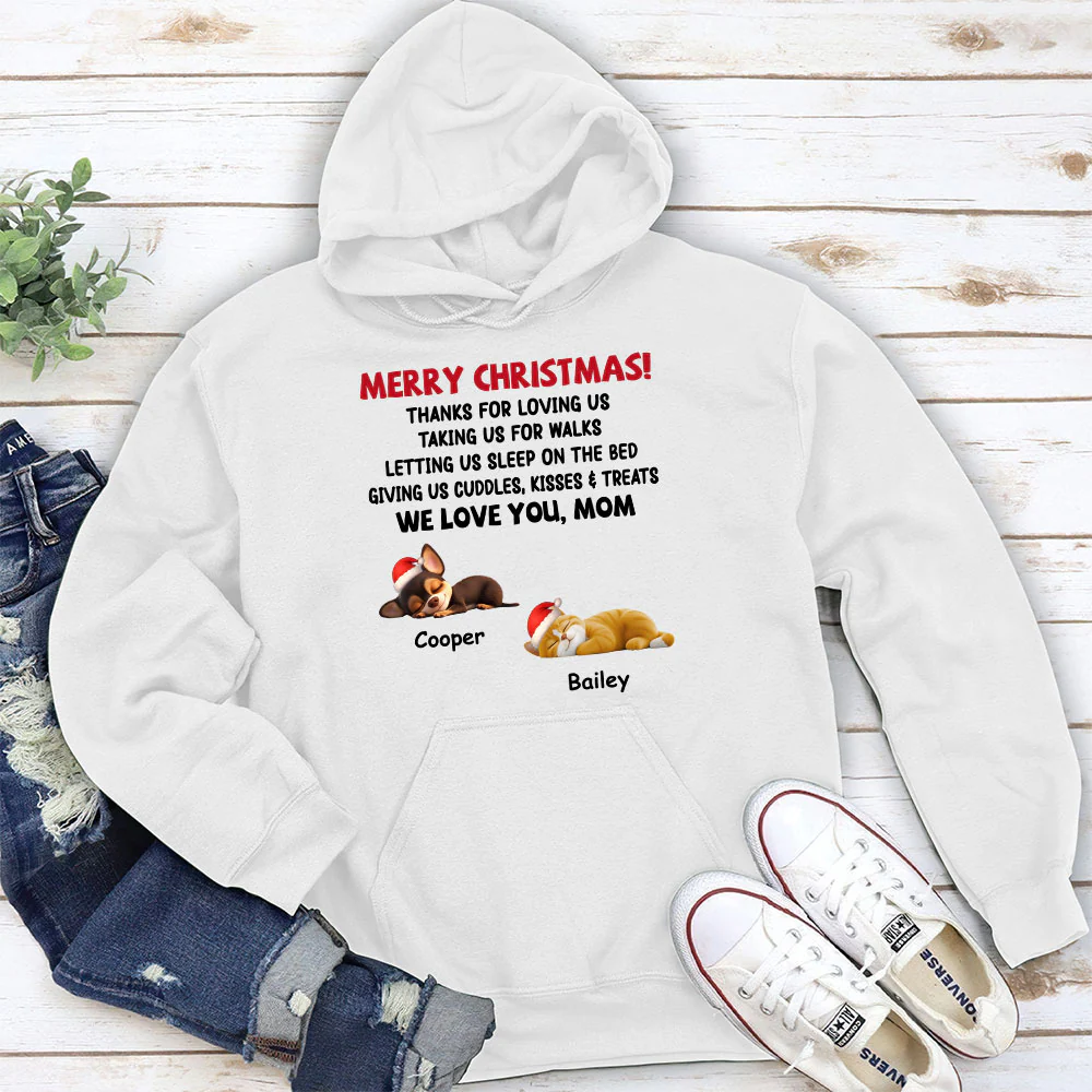 Letting Me Sleep With Pet Mom Dad - Personalized Custom Hoodie - Image 2