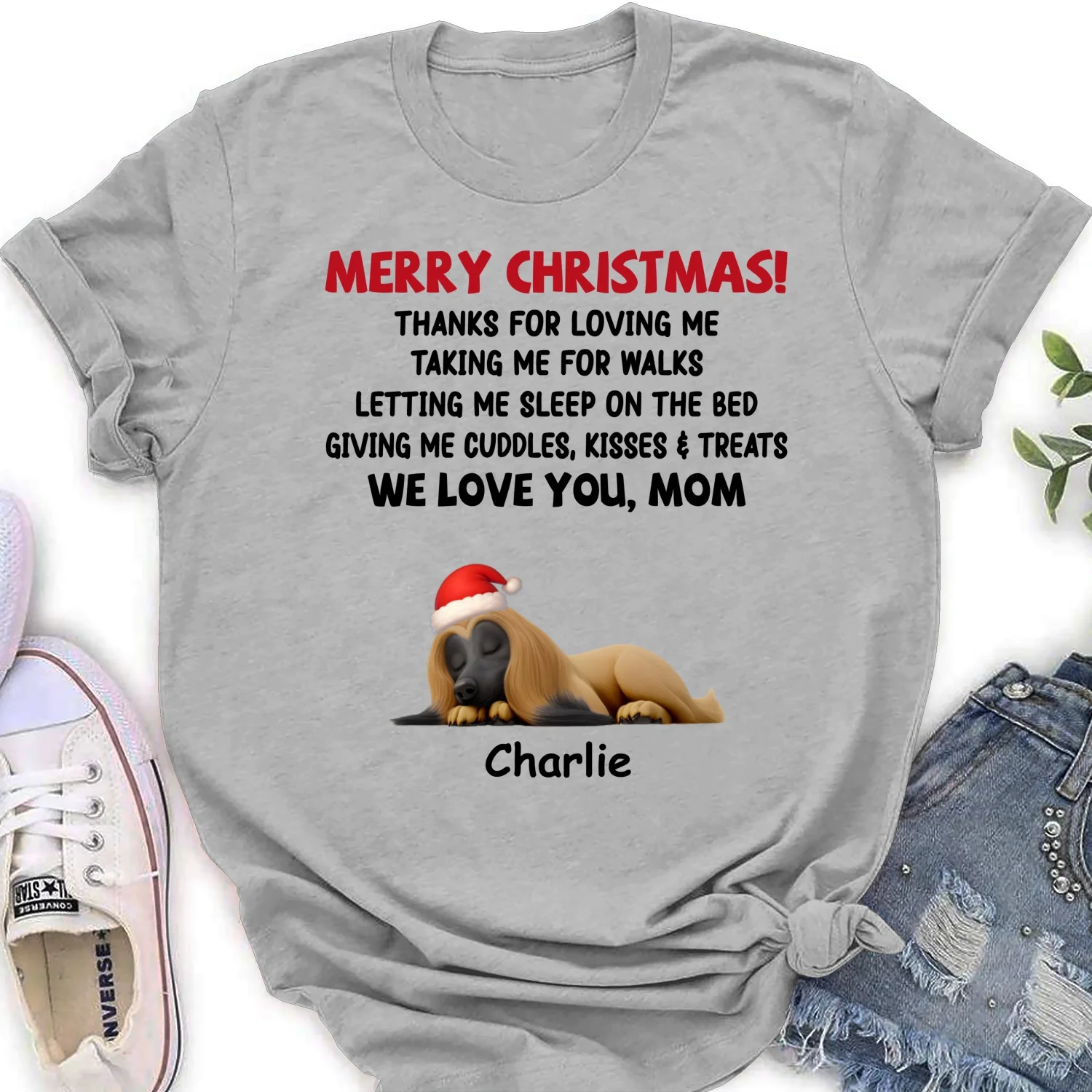 Letting Me Sleep With Pet Mom Dad - Personalized Custom Women's T-Shirt - Image 6