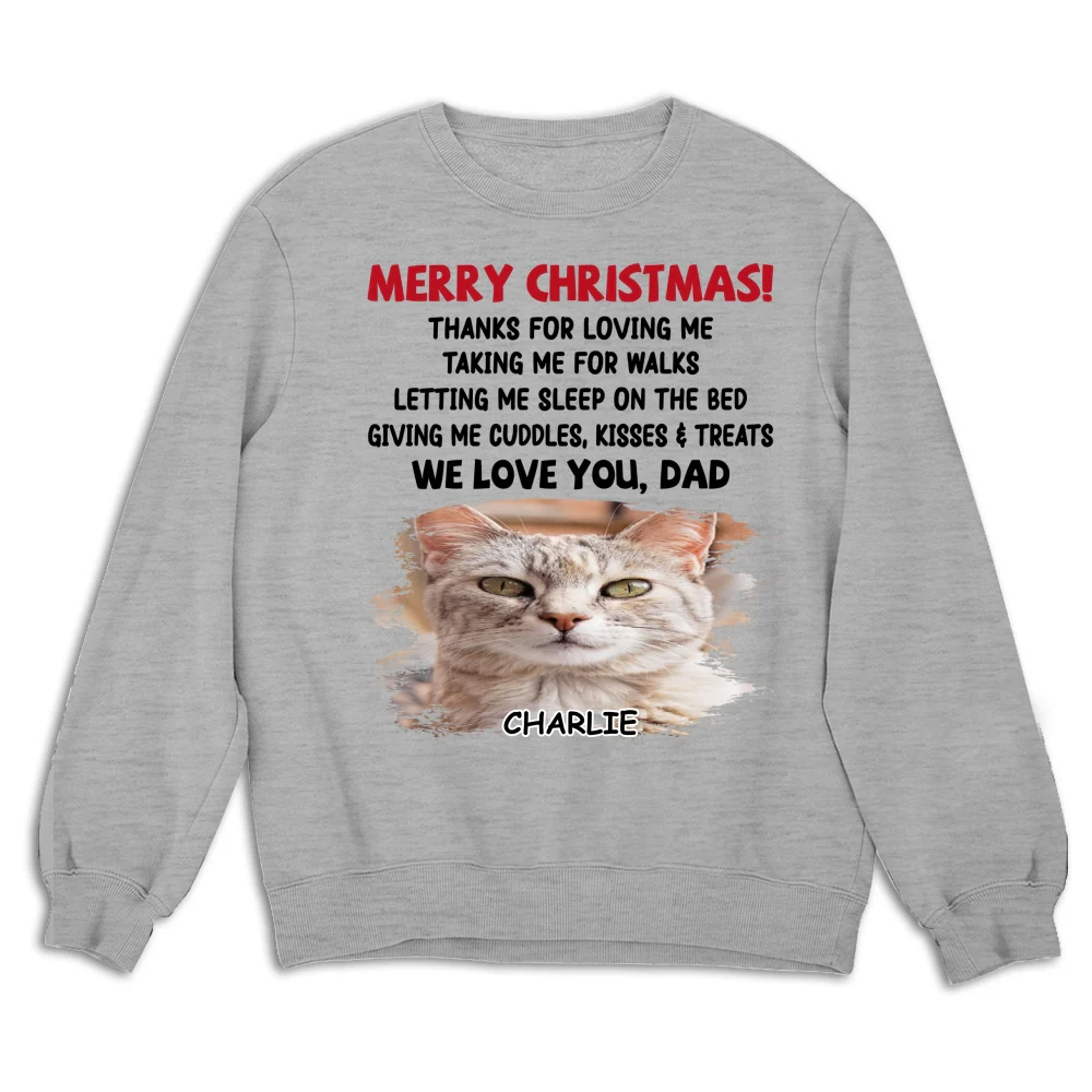 Letting Me Sleep With Pet Mom Dad Photo - Personalized Custom Sweatshirt - Image 5