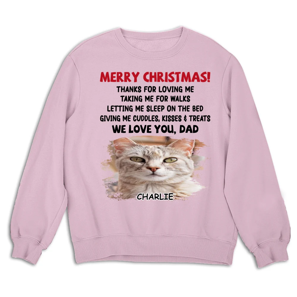 Letting Me Sleep With Pet Mom Dad Photo - Personalized Custom Sweatshirt - Image 6