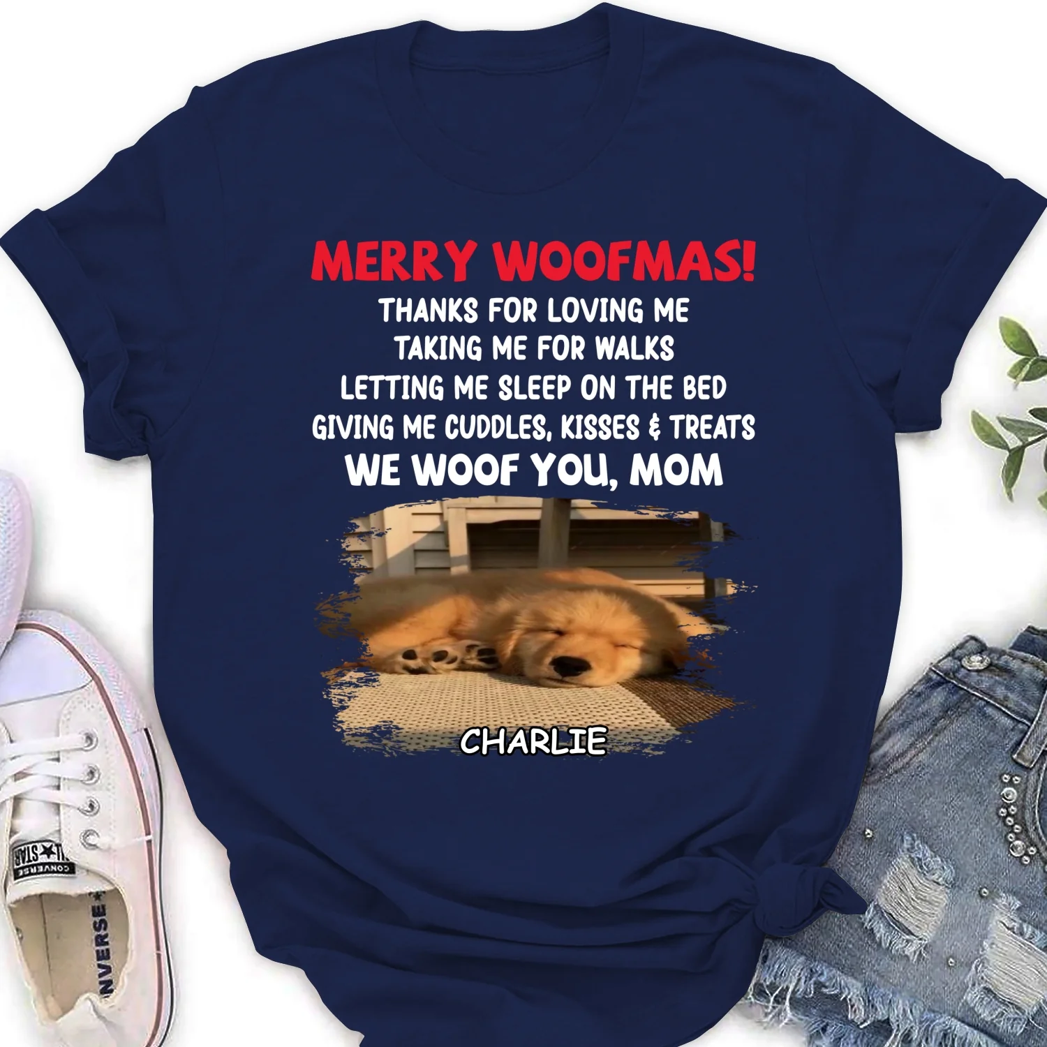 Letting Me Sleep With You Mom Dad Ver Dark Photo - Personalized Custom Women's T-Shirt - Image 5