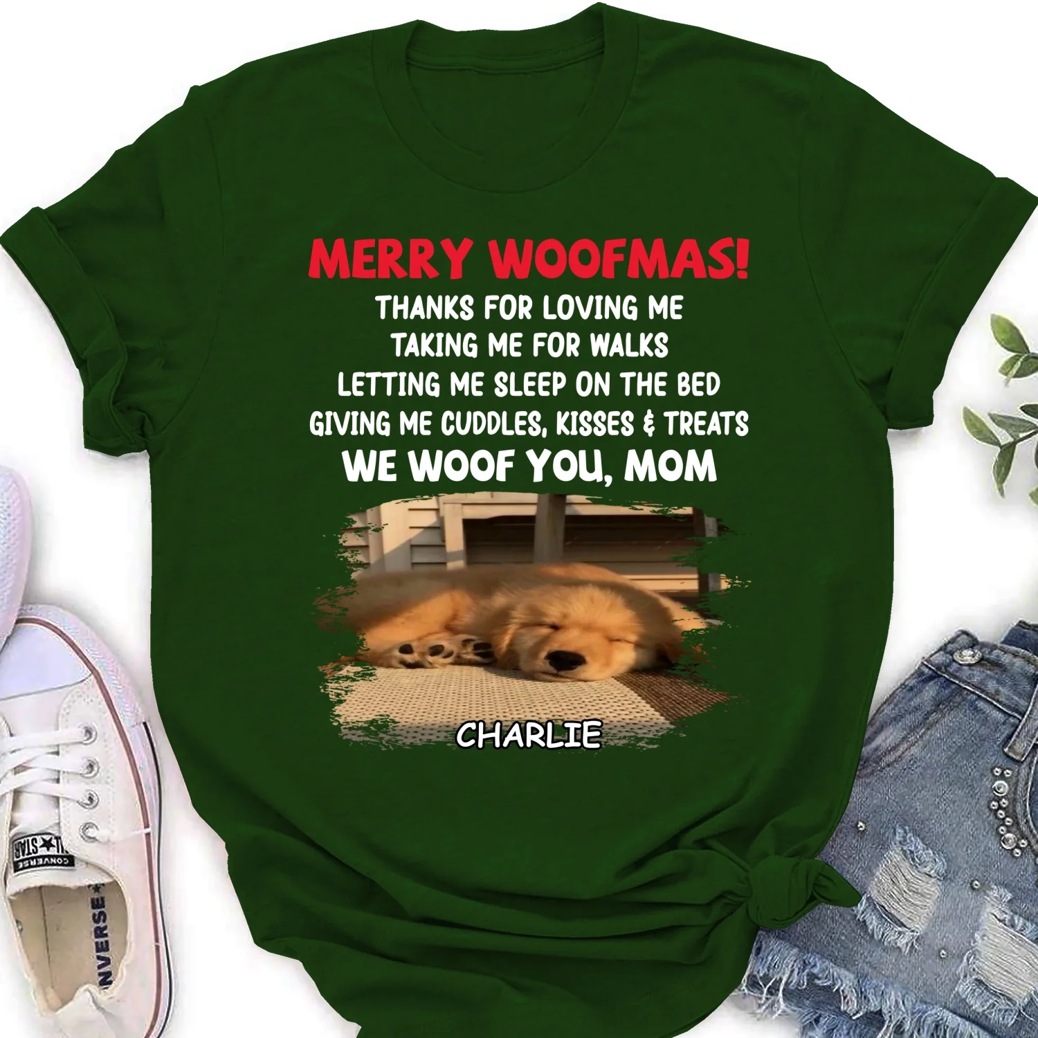 Letting Me Sleep With You Mom Dad Ver Dark Photo - Personalized Custom Women's T-Shirt - Image 6