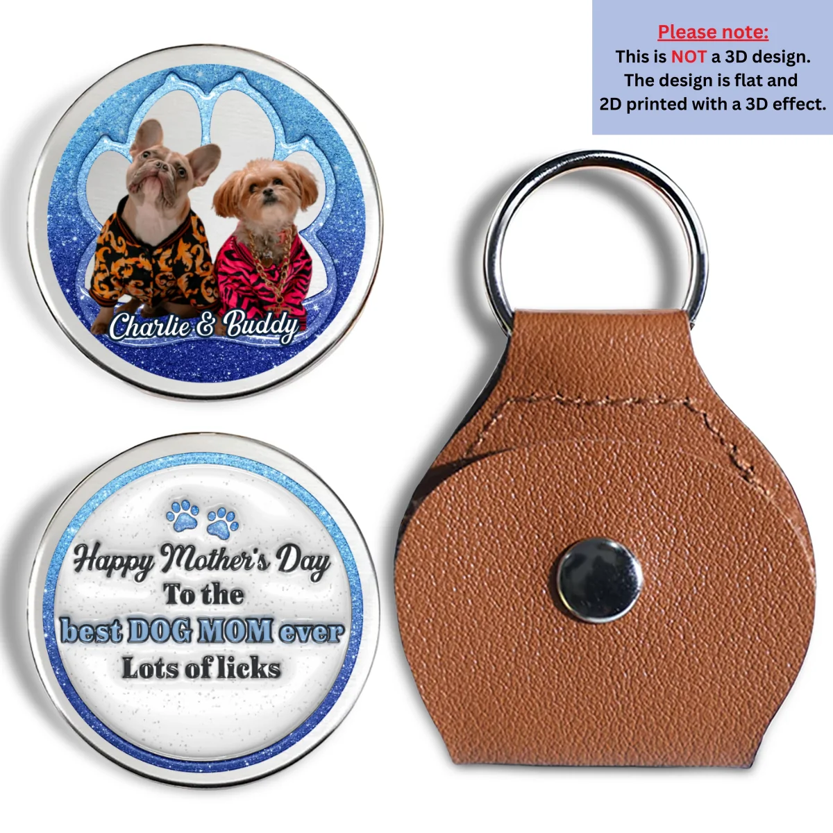 Licks All Over Photo - Personalized Custom 3D Inflated Effect Pocket Hug - Image 3