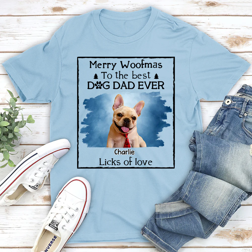 Licks Of Love Snow Bright Version Photo - Personalized Custom Premium T-shirt - Image 3