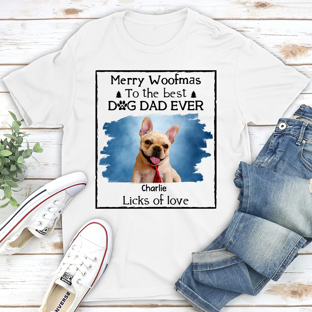 Licks Of Love Snow Bright Version Photo - Personalized Custom Unisex T-shirt - Image 2
