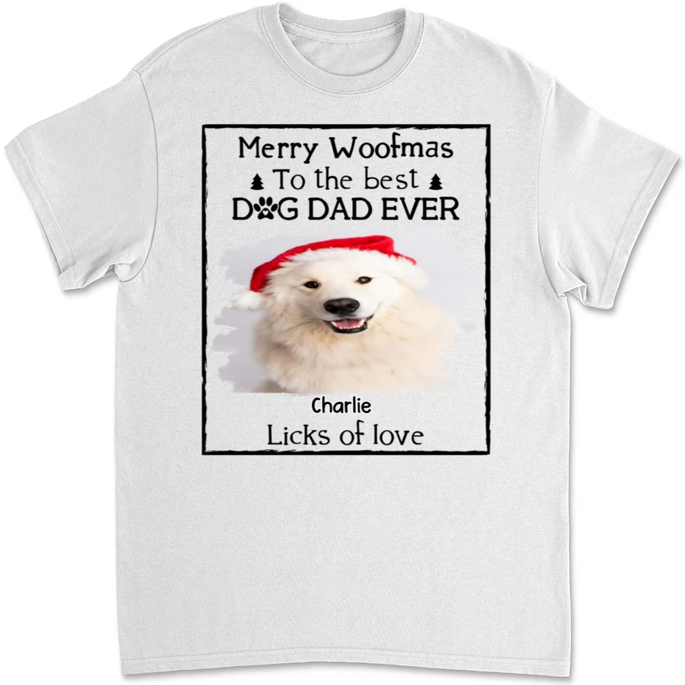 Licks Of Love Snow Bright Version Photo - Personalized Custom Unisex T-shirt - Image 5