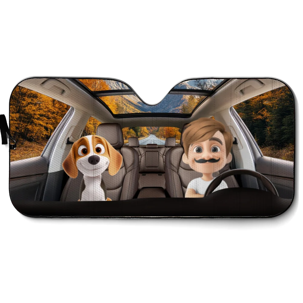 Life Is Better With My Dog - Personalized Car Sunshade - Image 7