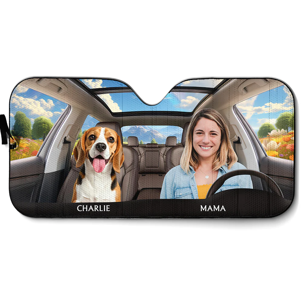 Life Is Better With My Dog Photo - Personalized Custom Car Sunshade