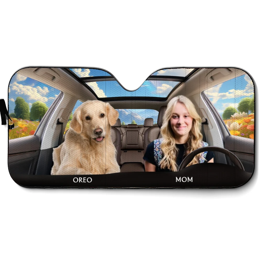 Life Is Better With My Dog Photo - Personalized Custom Car Sunshade - Image 6