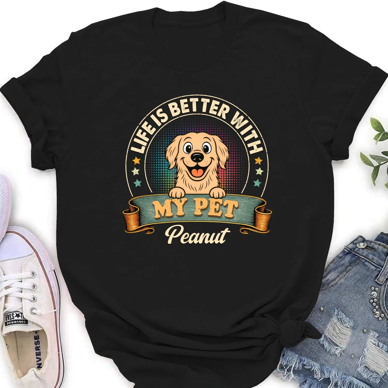 Life Is Better With My Pet - Personalized Custom Women's T-shirt - Image 5