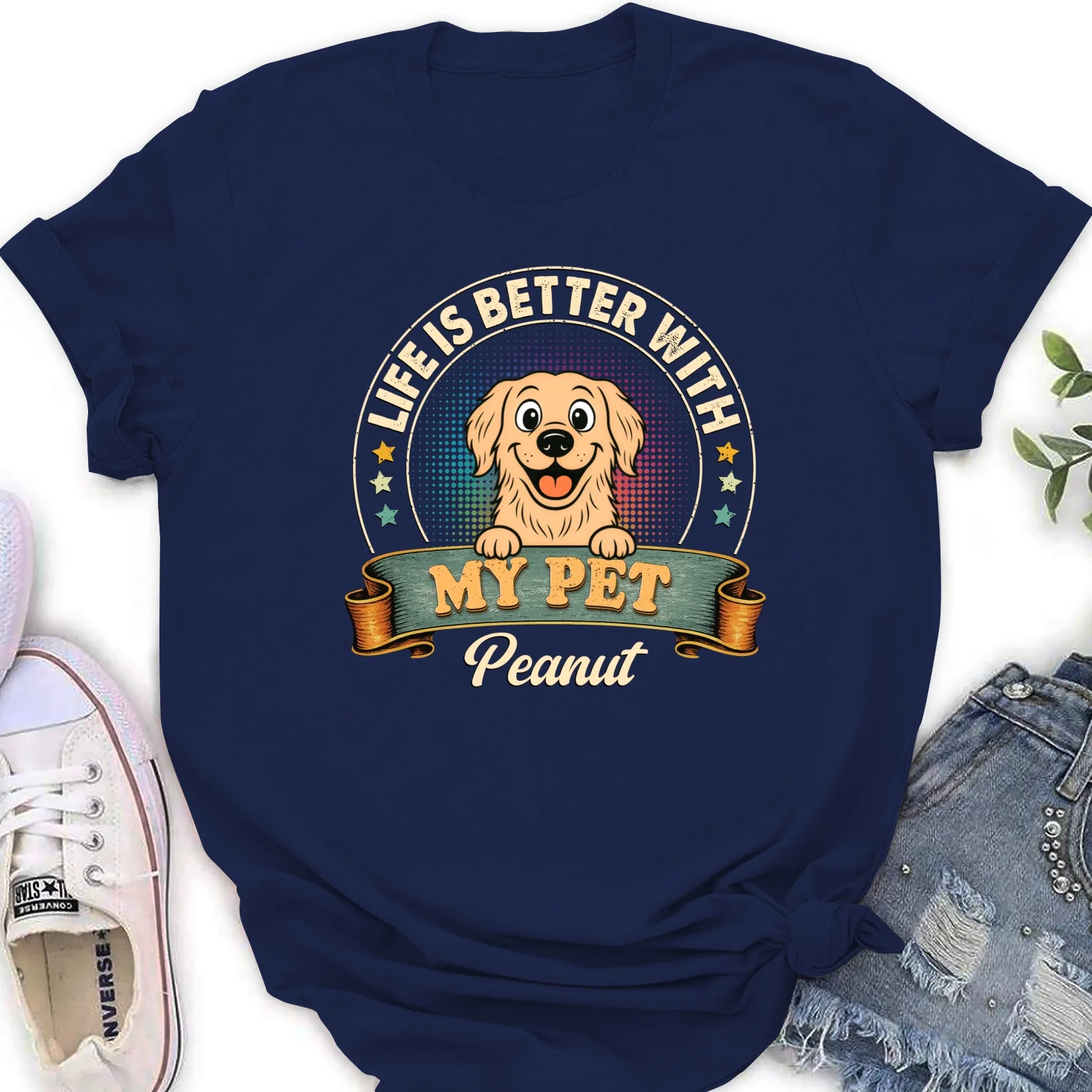 Life Is Better With My Pet - Personalized Custom Women's T-shirt - Image 6