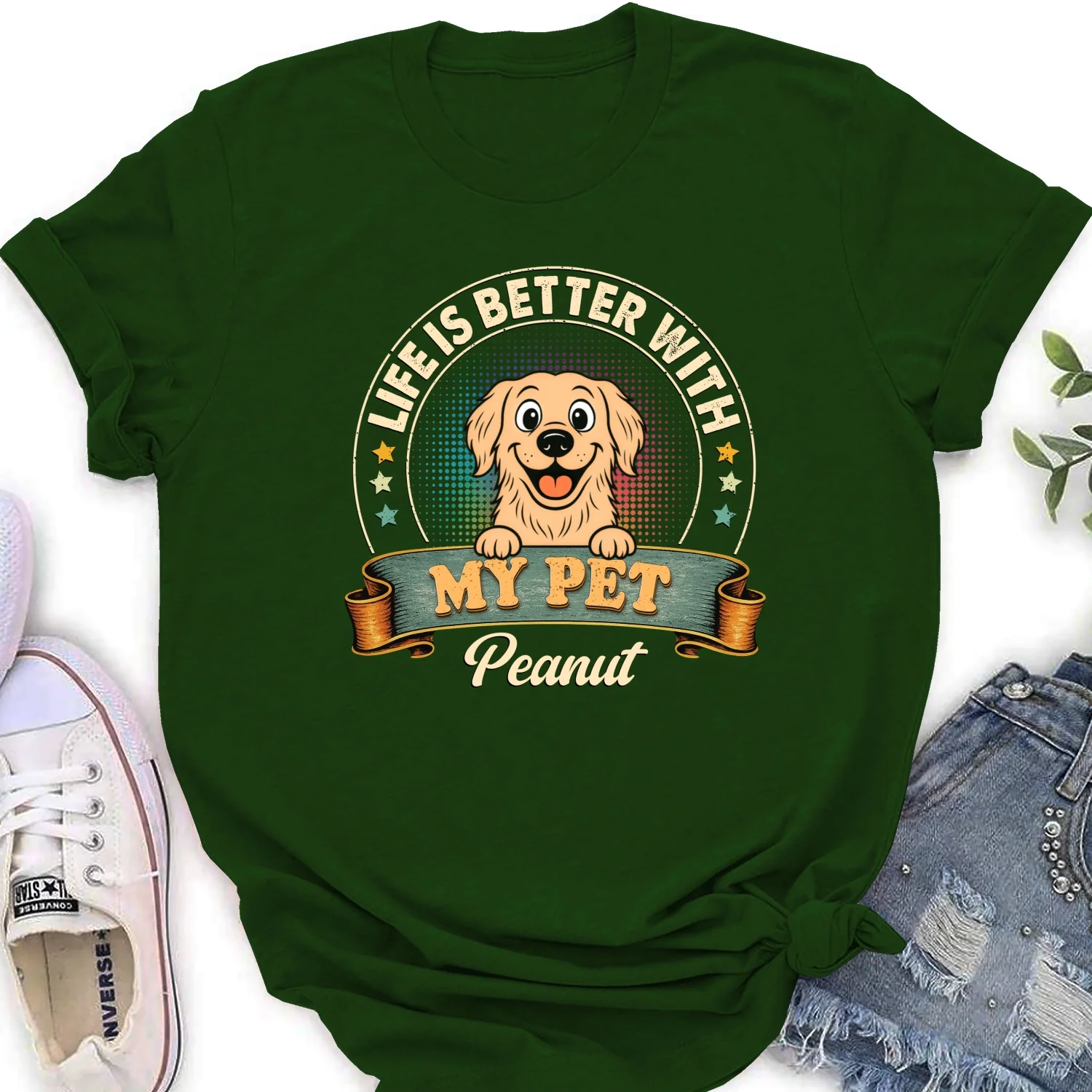 Life Is Better With My Pet - Personalized Custom Women's T-shirt - Image 7