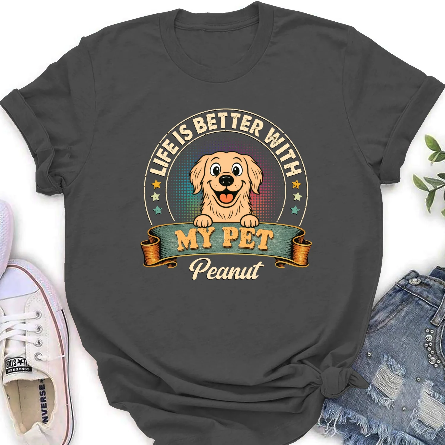 Life Is Better With My Pet - Personalized Custom Women's T-shirt - Image 8