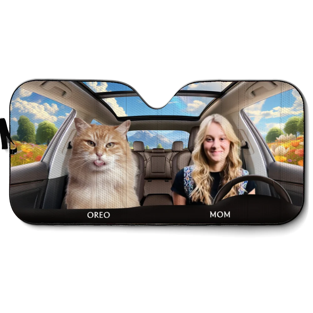 Life Is Better With My Pets Photo - Personalized Custom Car Sunshade - Image 7