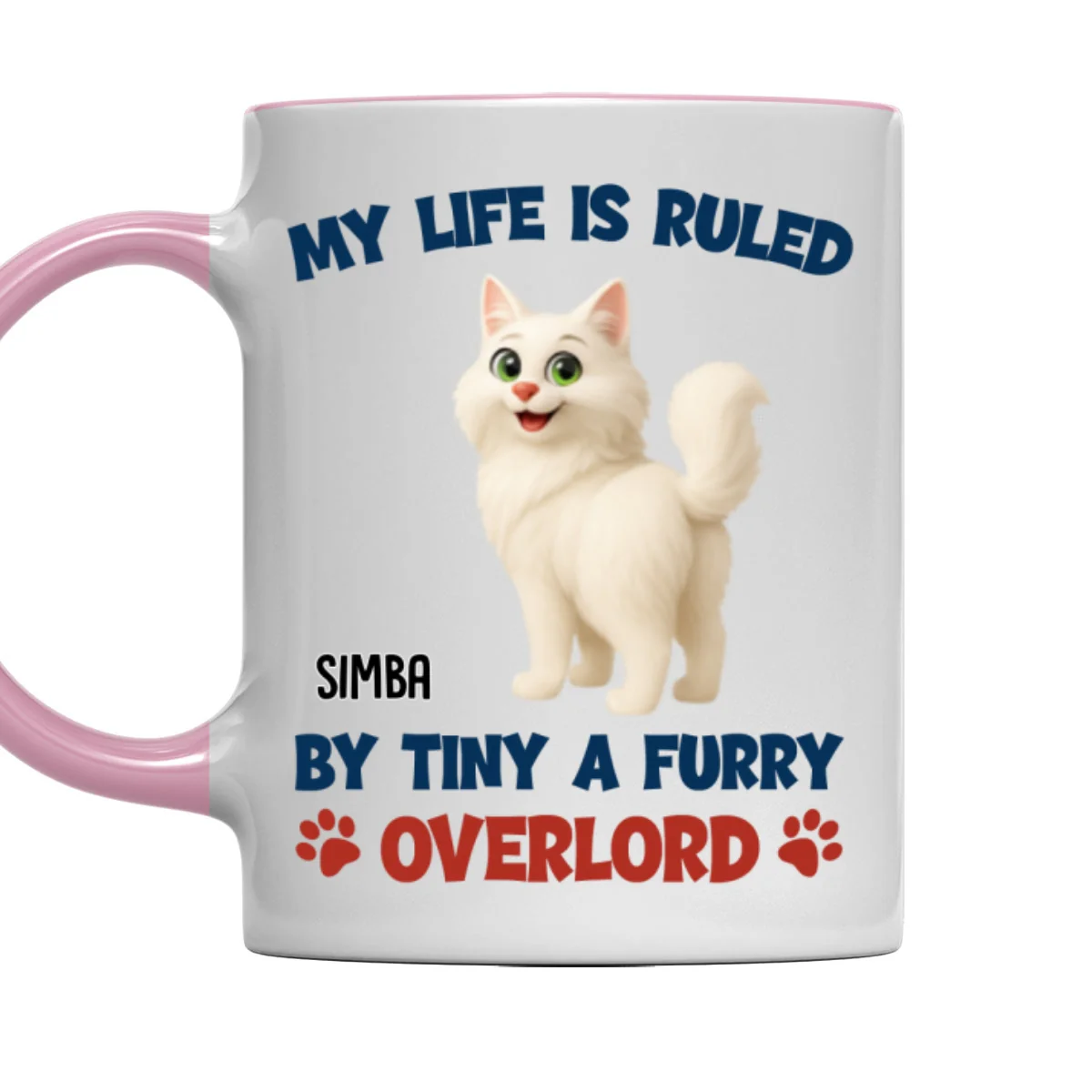 Life Is Ruled By Cat Butt - Personalized Custom Accent Mug - Image 8