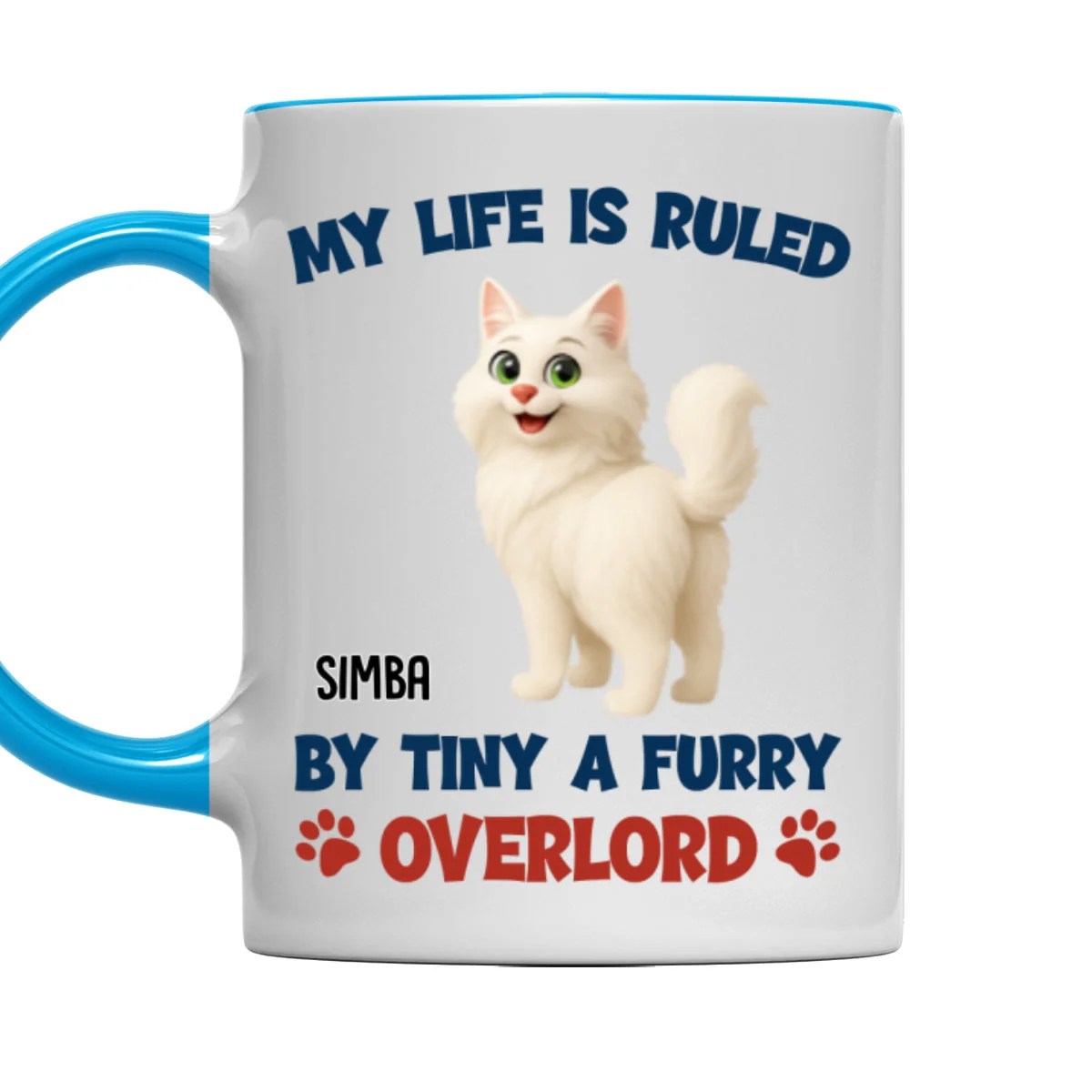 Life Is Ruled By Cat Butt - Personalized Custom Accent Mug - Image 9