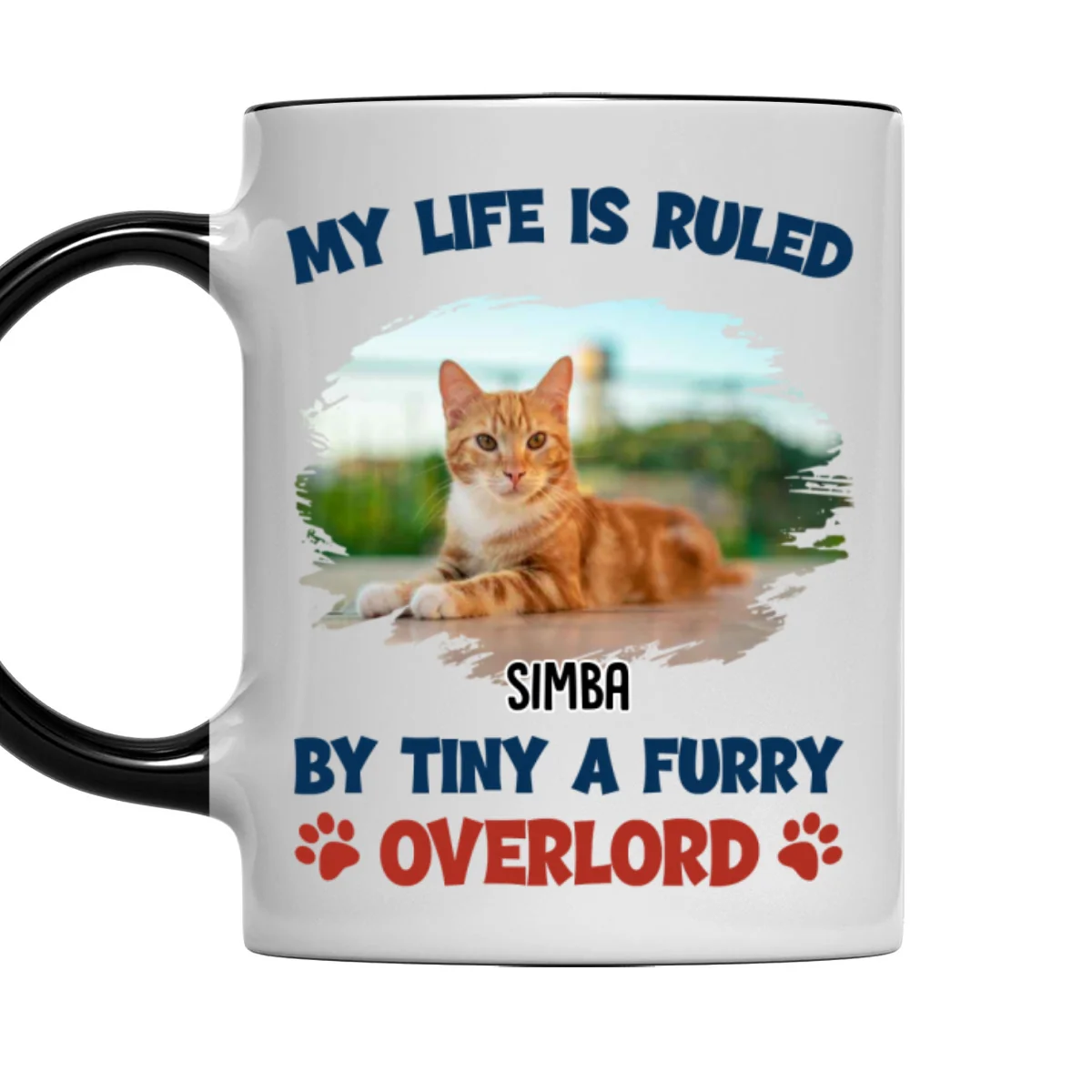 Life Is Ruled By Cat Butt Photo - Personalized Custom Accent Mug - Image 7