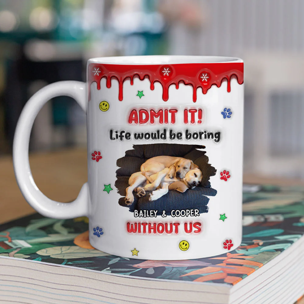 Life Must Have Us Christmas Photo - Personalized Custom 3D Inflated Effect Mug - Image 3
