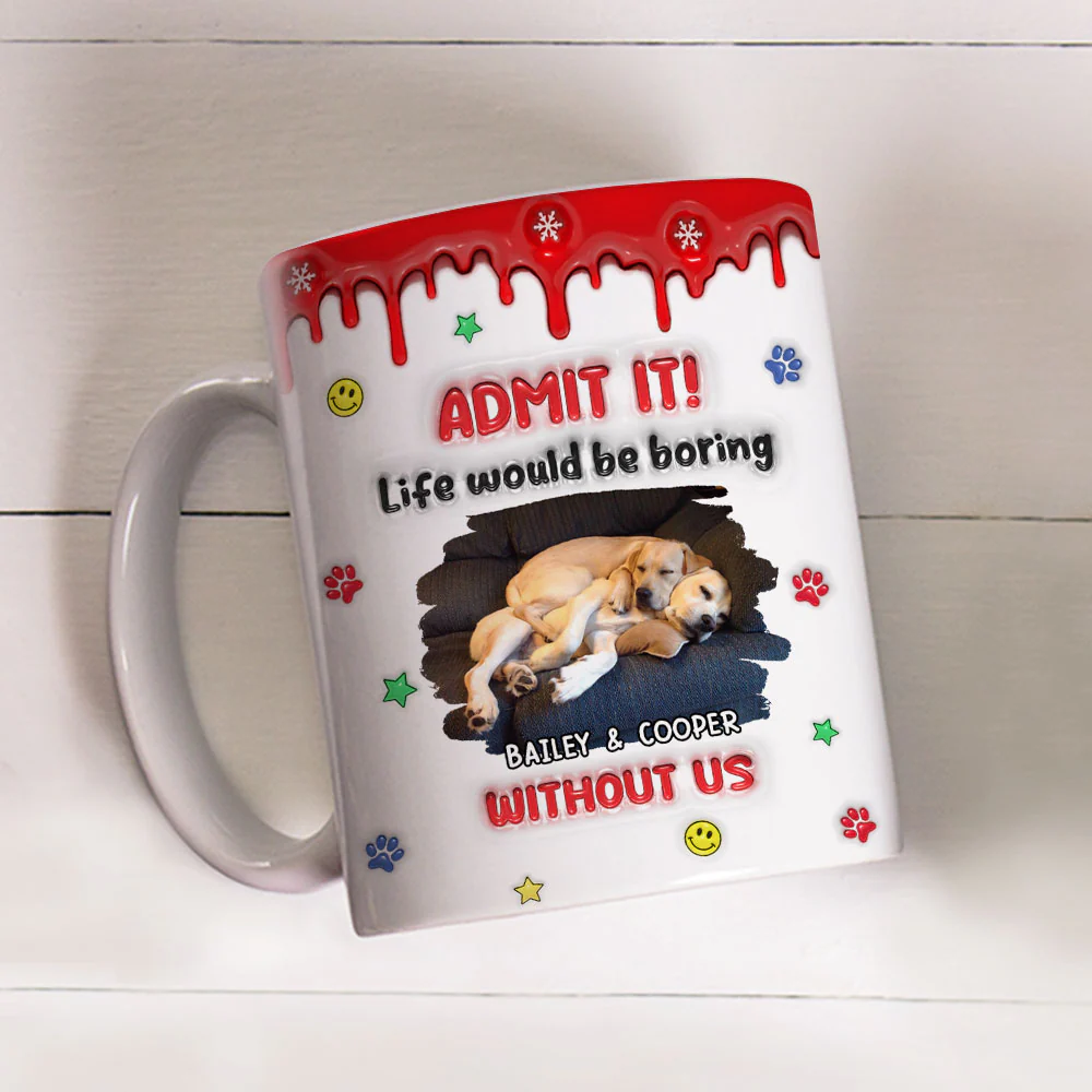Life Must Have Us Christmas Photo - Personalized Custom 3D Inflated Effect Mug - Image 4